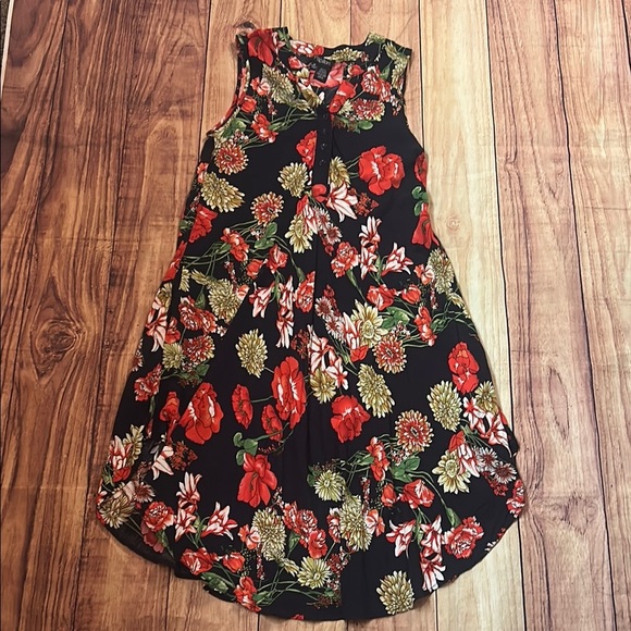 Papillon Blanc Blue and Red Sleeveless Sundress - Picture 1 of 11